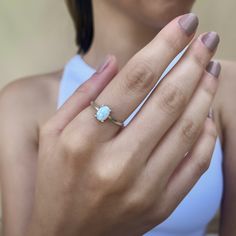 Check out our DeylanFineJewelry store for the very delicate and outstanding Necklaces and Rings. ♡ PRODUCT FEATURES  - All items are handmade - Material: 8K Gold, 14K Gold, Sterling Silver - Stone Selection: Real Opal Stone, Cubic Zirconia (CZ) - Color Options: Yellow Gold, Rose Gold, White Gold - Opal: 6.00 MM ♡ PACKAGING - All orders come in our high-quality packaging that is gift-ready. If you want to add a gift message, you can contact me via message.   ♥ Premium Created Certificate - DDC (D Classic Opal Moonstone Ring As Gift, Opal Birthstone Ring In White Gold For Gift, Minimalist Jewelry With Center Stone In Round Band, Classic Opal Birthstone Ring As Gift, Minimalist Jewelry With Center Stone, White Gold Solitaire Opal Ring Gift, Classic Moonstone Opal Ring For Anniversary, White Gold Opal Rings As Gift, Classic Opal Moonstone Anniversary Ring