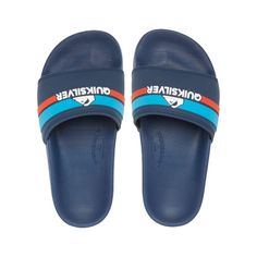 Quiksilver Rivi Slide Youth Sandals Blue Sandals, Comfort Style, Pool Slides, Slide Sandals, Sliders, Red White, Red And White, Surfing, Composition