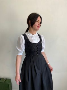 Amazing vintage  dirndl  sleeveless  dress.  Great condition.  Composition: polyester.  ** Size 36(S) I am wearing size M and I am  170 cm height, it's a little bit small for me.  **This item will come to you freshly laundered and ready to wear. Bavarian Dress, German Folk, Folk Dress, Folk Dresses, Time Lapse, Dress Red, Dress Clothes For Women, Dress Codes, Red Dress