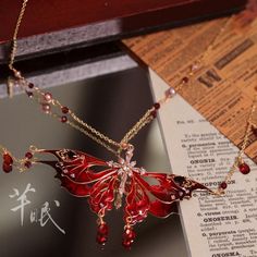 Mxtx Jewelry, History Of Jewelry, Chinese Accessories Traditional, Genshin Jewelry, Chinese Jewelry Traditional, Burgundy Jewelry, Chinese Accessories, Bamboo Leaf, Chinese Jewelry