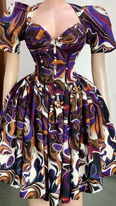 Ankara Classic Dress Styles, Lovely Gown Styles, Beautiful Ankara Short Gown Styles, 2023 Ankara Styles For Ladies, Short Asoebi Gown Styles, Short Ankara Styles Gowns, Ankara Fashion Dresses Classy Beautiful, Short Dress Styles Classy, Short Gowns Dresses