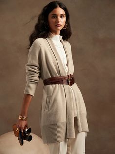 Cashmere Long Cardigan Sweater | Banana Republic Belted Cardigan Outfit, Beige Cardigan Outfit, Banana Republic Outfits, Mom Outfits Winter, Winter Cardigan Outfit, Knit Cardigan Outfit, Long Cardigan Outfit, Banana Republic Style, Cardigan Sweater Pattern