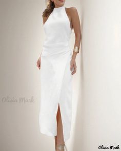 Olivia Mark - Elegant Sleeveless Casual Dress with Ruched Detail Olivia Mark, Casual Dress