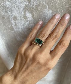 Elongated Cushion, Emerald Cut Rings, Claw Setting, Nature Inspired Jewelry, Bling Rings, Put A Ring On It, Dream Ring