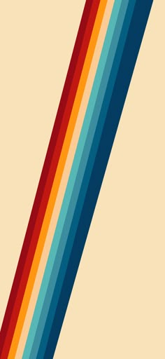 a multicolored striped wallpaper with an orange, blue, yellow and red stripe