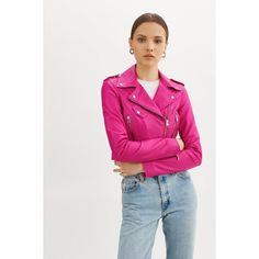 New ! Size Xs Self: 100% Lamb Leather Lining: 97% Poly, 3% Spandex Professional Leather Clean Only Asymmetrical Front Zipper Closure Side Zipper Pockets Zipper Gusset Sleeve Shoulder Epaulette Hem Belt Loop 573s Lamarque Ciara Leather Jacket Fuchsia Pink Lamb Skin Moto Revolve Iro Saint Laurent Anine Bing Ysl Acne Chic Pink Leather Jacket For Work, Chic Pink Leather Jacket With Zipper Closure, Chic Pink Biker Jacket, Trendy Fitted Pink Biker Jacket, Chic Fitted Pink Biker Jacket, Chic Pink Fitted Biker Jacket, Pink Fitted Long Sleeve Biker Jacket, Pink Biker Jacket For Workwear, Pink Long Sleeve Biker Jacket For Work