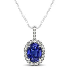 METAL SPECIFICATIONS Metal Name: White Gold 14K STONE SPECIFICATIONS Stone Name : Tanzanite and Diamond Stone Cut : Oval and Round Stone Details : There is one tanzanite in the center of approx. 3.00 carats (Approx. Size 11.4 x 7.5 mm) and approx. 0.50 carats round smaller diamonds on the side. Natural earth mined stones. Total Stone Weight : approx. 3.50 carats Color : Blue/F Clarity : AAA/VVS1 PENDANT SPECIFICATIONS Length : 16” (Can change length, please indicate about change with payment) Ap Formal Sapphire Necklace With Halo Setting, Gia Certified Sapphire Jewelry For Formal Occasions, Oval Sapphire Gemstones For Formal Occasions, Sapphire Baguette Cut Necklace For Formal Occasions, Formal Sapphire Baguette Cut Necklace, White Gold Gemstone Pendant For Formal Occasions, Dazzling Sapphire Gemstones For Formal Occasions, Dazzling Sapphire Gemstones For Formal Events, Gia Certified Dazzling Sapphire Jewelry