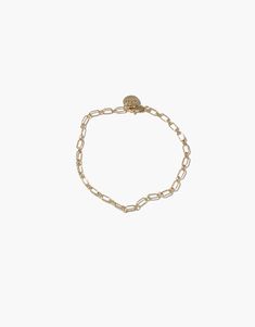 Icon Chain Bracelet | B Gold-tone Chain Link Jewelry With Logo Charm, Modern Metal Jewelry With Logo Charm, Trendy Metal Charm Bracelet For Everyday, Metal Bracelet With Logo Charm, Gold-tone Metal Bracelets With Logo Charm, Elegant Chain Link Jewelry With Logo Charm, Classic Metal Bracelets With Charms, Classic Charm Bracelet With Lobster Clasp For Everyday, Everyday Yellow Gold Charm Bracelet With Extender