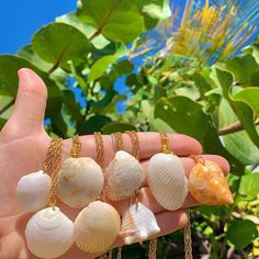 This Homemade Piece Was Hand Crafted By Me From Caribbean Sea Shell I Have Found By My Home On Vieques Island, Puerto Rico. Each Piece Is Hand Selected And Uniquely Wrapped To Compliment The Find. The Necklace Is Gold Plated And 20 Inches Take A Piece If Vieques Puerto Rico Home With You Or Give A Heartfelt Gift To A Fellow Beach Lover White Chain Necklace For Beach, White Chain Necklace For The Beach, White Delicate Chain Necklace For Beach, Surfing Necklace, Vieques Puerto Rico, Sea Shell Necklace, Handmade Statement Necklace, Brown Beaded Necklace, Abstract Pendant