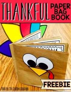 the thanksgiving turkey paper bag book with free printables