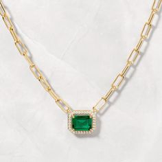 Gold Emerald Necklace, Emerald Pendant Necklace, Simple Beaded Necklaces, Emerald Necklace Pendant, Bezel Necklace, Emerald Pendant, Solitaire Necklaces, Necklace Simple, May Birthstone