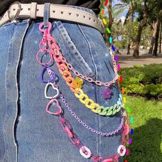 Get this colorful kidcore rainbow resin waist keychain to add a pop of color to your everyday look! this keychain is lightweight and perfect for attaching to your bag or belt loop. Edit Filters, Rainbow Pants, Keychain Men, Foodie Filter, Resin Chain, Polar Codes, Pant Chains, Flower Pants, Chain Keychain