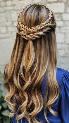 #fashion, #style, #haircare, #beauty Different Braid Styles, Elegant Prom Hairstyles, Pretty Looks, Hair Inspiration Long, Viking Hair, Prom Hairstyles For Long Hair, Prom Hairstyles, Peinados Faciles, Different Hairstyles