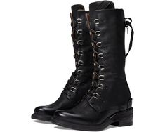 A.S. 98 Steward | Zappos.com Lace Up Cowboy Boots, Wide Calf Leather Boots For Women, Colonial Dress Pattern, Womens Black Combat Boots, Wide Calf Leather Boots, Tall Combat Boots, Colonial Dress, Vampire Costume, Womens Combat Boots