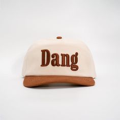 DANG HAT Communal Cowboy BURNT ORANGE Hot Head, Raised Embroidery, Hat Design, Recycled Fashion, 1 Of 1, Arm Candy, Hat Designs, Cotton Twill, Just In Case