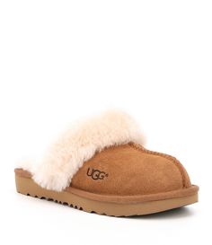 Shop for UGG® Girls' Cozy II Suede Slip-On Slippers at Dillards.com. Visit Dillards.com to find clothing, accessories, shoes, cosmetics & more. The Style of Your Life. Uggs Slippers Kids, Winter Indoor Slippers With Removable Insole, Brown Outdoor Winter Slippers, Casual Winter Slippers With Faux Fur Lining, Classic Winter Slippers With Rubber Sole, Classic Sheepskin Slippers For Winter, Brown Cushioned Slippers For Winter, Classic Shearling Slippers For Winter, Casual Slippers With Faux Fur Lining