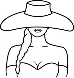 a woman wearing a large hat with braids