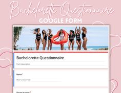 a website page with an image of women in bathing suits