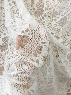 Unique design boho and beach wedding lace fabric in 3 meters long Both sides are same scalloped as you can see from picture Gorgeous for wedding gown, bridal dress, haute couture , bridal accessories Width is about 150cm , this lace is cut at 3 metrs per one piece, no longer is available . One piece is 575g at net weight, shipping cost apply accordingly . my shop link: http://www.etsy.com/shop/lacetime ------------------------------------------------------ --------------------------------------- White Cotton Lace In Bohemian Style, Bohemian White Cotton Lace, White Cotton Lace For Wedding, White Lace For Wedding, Bohemian Lace For Wedding, Scalloped Cotton Lace For Wedding, Bohemian Lace Patchwork For Wedding, Bohemian Scalloped Lace In Cream, Bohemian Cream Scalloped Lace