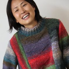 Noro Patterns, Noro Knitting, Noro Yarn, Textured Blankets, Unique Yarn, Knitting Magazine, Beautiful Sweater, Stockinette Stitch, Knitting Ideas