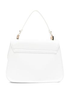 Monnalisa bow-detail Shoulder Bag - Farfetch Trendy White Satchel With Gold-tone Hardware, Trendy White Box Bag With Gold-tone Hardware, Trendy White Shoulder Bag With Metal Hardware, White Shoulder Bag With Metal Hardware, Chic White Satchel With Adjustable Handle, Elegant White Satchel For Party, White Party Bags With Gold-tone Hardware, Chic White Shoulder Bag With Adjustable Handle, White Crossbody Bag With Metal Hardware