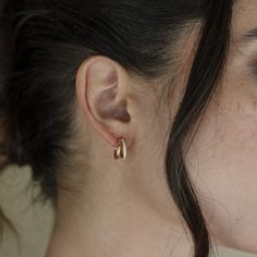 These classically-styled huggie earrings are crafted from gold vermeil (gold-plated sterling silver) and encrusted with cubic zirconia for a subtle sparkle, perfect for everyday wear. With their comfortable and lightweight design, these earrings will quickly become earrings you live in! Gold vermeil. Store in cool dry place when not in use. Timeless Rose Gold Huggie Earrings As Gift, Classic Gold Plated Cartilage Earrings As Gift, Rose Gold Tarnish-resistant Huggie Earrings, Classic 14k Gold Filled Huggie Earrings For Anniversary, Classic Rose Gold Huggie Earrings For Pierced Ears, Delicate Tarnish-resistant Huggie Earrings For Everyday, Rose Gold Plated Drop Earrings, Classic Gold Plated Diamond Earrings, Huggie Hoop Earrings Hypoallergenic For Everyday Luxury