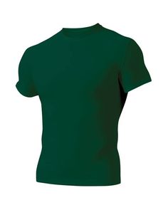 Adult Polyester Spandex Short Sleeve Compression T-Shirt - FOREST GREEN - M | A4 Adult Polyester Spandex Short Sleeve Compression T-Shirt in Forest Green Size Medium Basic Solid T-shirt With Snug Fit, Fitted Short Sleeve Sports T-shirt, Moisture-wicking Snug Fit Short Sleeve T-shirt, Solid Color Snug Fit Crew Neck T-shirt, Fitted Moisture-wicking Solid T-shirt, Fitted Solid Color Moisture-wicking T-shirt, Fitted Solid Moisture-wicking T-shirt, Moisture-wicking Fitted Solid T-shirt, Fitted Solid Color Sports T-shirt