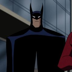 batman and robin wayne standing next to each other in the dark knight animated film,