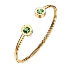 PRICES MAY VARY. ♦ August birthstone simulated peridot bracelet; Metal:100% Solid Stainless Steel, High Quality and Environmentally Friendly, nickel-free, lead-free, Hypoallergenic, Non-irritating to Skins. ♦ Length of bracelet: 7.5inches (19cm)/Adjustable, fits wrist size from 5.5inches(14cm) to 7.6inches(19cm) in circumference; ♦ Minimalist simple and unique bracelet, perfect addition to your daily outfit and a great gift for someone special. ♦ Great Christmas gifts, Thanksgiving gifts, gradua Peridot Bracelet, Bracelet Metal, Crystal Bangle, Birthstone Bracelet, August Birthstone, Bridesmaid Bracelet, Birthstone Bracelets, Unique Bracelets, Yellow Gold Bracelet