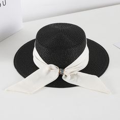 Product Category: Straw HatPopular elements: skirts, bows, tassels, irregular, plaid, squares, double rings, chains, asymmetryFor the season: SummerHat style: domeHat brim style: wide brimColor: khaki, black, pink, beige, pure white, ivory, redSize: M (56-58cm)Function: sun protection, neck protection, breathable, warm, windproof, sunshade, insect-proofSuitable for the crowd: adults, middle-aged, middle-aged, young, couples, students, women, menFabric name: StrawStyle classification: fresh and sweetStyle: adult straw hat, sun hat, sun hat, sun protection hat, beach hat Chic Straw Hat For Picnic, Elegant Spring Hats For Picnic, Brimmed Boater Hat For Picnics, Chic Boater Hat With Ribbon For Beach, Elegant Fedora Sun Hat With Bow, Chic Adjustable Hat With Bow, Elegant Brimmed Sun Hat With Bow, Chic Sun Hat With Bow For Vacation, Chic Sun Hat With Bow For Summer