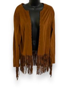 Suede Fringe Jacket Women’s Brown LOLA BY SEA GYPSIES SZ L NWT Halloween Costume | eBay Brown Tasseled Outerwear For Spring, Fringe Outerwear For Fall Festival, Spring Suede Outerwear With Fringe, Spring Suede Fringe Outerwear, Bohemian Brown Outerwear With Tassels, Bohemian Fringe Outerwear For Fall, Brown Tassel Outerwear For Fall, Brown Tasseled Outerwear For Fall, Brown Long-sleeve Fringe Outerwear