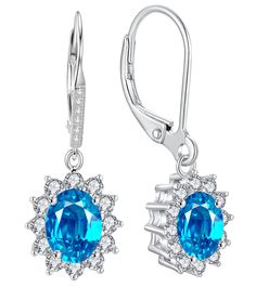 PRICES MAY VARY. ❣Rhodium Plated, Nickel-free, Lead-free, Cadmium-free and Hypoallergenic 925 Sterling Silver Women Earrings ❣Size:34*13.5 mm, Sapphire Cz :9*7 mm,WEIGHT 6.47 GRAM/ PAIR. ❣Navy Blue Cubic Zirconial Dangle Drop Leverback Women Earrings Perfect for Christmas,Thanksgiving Day, Valentines Day, Mothers Day, Birthday Gifts for Women, Teens, Girls or Moms! ❣Featured AAA grade quality zircon, wearing sterling silver prevent allergy, long time wearing keeps you a good health. ❣ long time Sapphire Earring, Birthday Jewelry, Halo Earrings, Birthstone Earrings, Purple Earrings, Women Earrings, Leverback Earrings, Birthstone Earring, Birthday Jewelry Gift