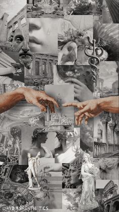 collage of hands reaching for each other over images of people's faces and architecture