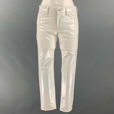 Junya Watanabe Comme Des Garcons Ad 2019 Pants Comes In A White Polyester Leather Like Material Featuring A Straight Leg, Jean Cut With Five Pockets, And A Zipper Fly Closure. Made In Japan.New With Tags. Marked: S Measurements: Waist: 31 Inches Rise: 7.5 Inches Inseam: 24 Inches Sui Generis Reference: 127402 Category: Casual Pants More Details Brand: Junya Watanabe Gender: Female Size: S Color: White Fabric: Polyester Pattern: Solid Style: Jean Cut Condition: 1. New Wtih Tags Age Group: Adult Sui Generis Designer Consignment Is An Award Winning Fashion Resale Store For Women & Men. Located In San Francisco. The New York Times, Gq, Refinery29, Goop, Forbes White Leather Pants, Resale Store, Junya Watanabe, White Fabric, White Fabrics, White Leather, Gq, Gender Female, Casual Pants