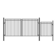 an image of a metal fence on a white background