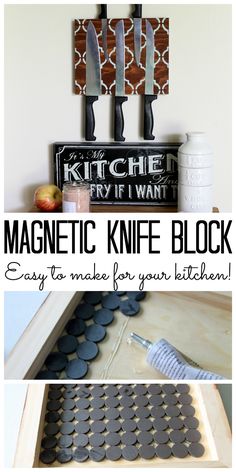 the magnetic knife block is easy to make for your kitchen