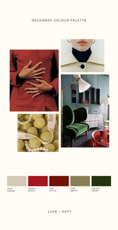 the color scheme for an interior design project