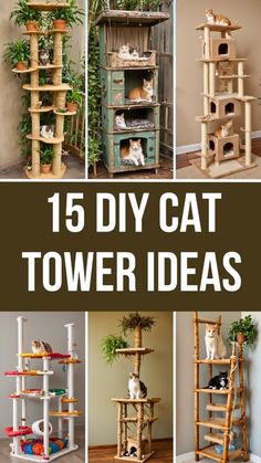 15 diy cat tower ideas that are easy to make and great for your kitty