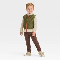 Level up the winter wardrobe of your little one with this Quilted Zip-Up Sweater from Cat & Jack™. Made of cotton and recycled polyester, this below-waist sweater features a mock turtleneck and front full-length zipper for easy on and off. Tailored in a regular fit, this quilted sweater has long sleeves with ribbed cuffs for extra warmth. Cat & Jack™: Designed for all children so you can trust it's made for yours. Quilted Sweater, Mock Turtleneck, Zip Up Sweater, Cat & Jack, Winter Wardrobe, Level Up, Zip Up, Toddler Boys, The Winter