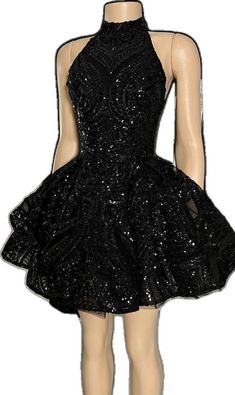 Black Sequin Mini Dress For Homecoming, Black Mini Sequin Dress For Homecoming, Black Fitted Sequin Homecoming Dress, Black Fitted Sequin Dress For Homecoming, Black Contrast Sequin Prom Dresses, Black Sequined Mini Dress For Prom, Black Dress With Contrast Sequin For Homecoming, Black Sequin Dress For Homecoming And Prom, Black Sequin Dress For Homecoming And Prom Season