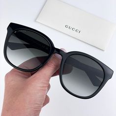 Gucci Gg1122sa 001 Sunglasses Black Grey Gradient Women Brand: Gucci Model: Gg1122sa Color Code: 001 Gender: Women Frame Colour: Black Frame Shape: Square Frame Style: Full Rim Frame Material: Acetate Lens Color: Grey Lens Material: Polycarbonate Size: 56x20x145 100% Uv Protection Made In Italy. Full Retail Package With All Accessories: Case, Cloth And All Paperwork. 100% Authentic! Designer Sunglasses With Gradient Lenses For Everyday, Gucci Sunglasses Men, Gucci Cat Eye Sunglasses, Gucci Eyeglasses, Sunglasses Women Oversized, Sunglasses Logo, New Sunglasses, Grey Gradient, Brown Sunglasses