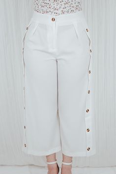 Formal Waterfall pants, Step out in daring style with these white pants! Button-adorned and adjustable, these light long-legs are the perfect addition to your wardrobe for casual and formal looks alike. Zip and button up to show off your bold attitude. These elegant pants effortlessly combine the classic sophistication of formal attire with a contemporary twist, creating a timeless yet modern look. Our Waterfall Formal Pants feature a unique draped design that mimics the elegant cascade of a wat Long White Pants, Pants Decoration, Light Pants, Elegant Pants, Elegant Pant, Formal Pants, Formal Outfits, Designer Drapes, Pants Blue