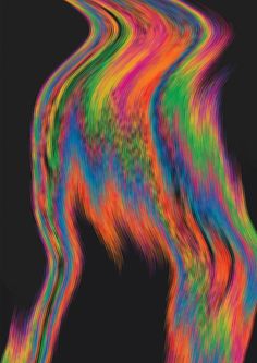 an image of a colorful horse on a black background