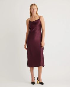 100% Washable Silk Cowl Neck Slip Dress Cowl Neck Slip Dress, Silk Slip Dress, Silk Slip, Dress 100, Mulberry Silk, Quince, Wine Tasting, Guest Dresses, Stylish Dresses