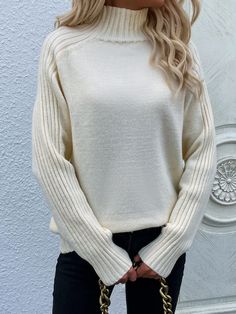 F00082973-105 Loose Pullover Sweater, Winter Turtleneck, Casual Turtleneck, Sweater Turtleneck, Solid Color Sweater, Pullover Mode, Turtleneck Pullover, Color Sweater, Loose Pullover