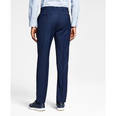 Maximize your professional style and comfort with the athletic modern fit and TH Flex stretch performance of these suit separate pants from Tommy Hilfiger. The modern fit sits at the waist and has a trimmer fit through the hips and thighs with a slightly tapered leg. Finished in a flex stretch, these pants can offer you day long comfort and moveability, whilst the permanent crease lends a fresh and crisp tailored look..Matching vest and jacket sold separately.Modern fit pants sit at the waist; t Custom Fit Pants With Welt Pockets For Business Casual, Modern Slim Fit Dress Pants With Welt Pockets, Tommy Hilfiger Fitted Tapered Leg Bottoms, Fitted Tommy Hilfiger Pants With Pockets, Fitted Tommy Hilfiger Pants, Fitted Tommy Hilfiger Bottoms With Pockets, Tommy Hilfiger Fitted Trousers, Tommy Hilfiger Straight Leg Pants With Welt Pockets, Fitted Tommy Hilfiger Suits With Notch Lapel