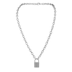 This Stainless Steel Silver Necklace With A Lock Pendants Adds Style To Any Outfit. Link Chain Rolo Cable Chain. Suitable For Both Formal And Casual Occasions. The Total Length Is 19.6 In + 2 In Extension (50cm+5cm) Lock Pendant: 16 X 23 Mm (Please Allow 1-2cm Error Due To Manual Measurement) Gift To Express Your Love And Care On Birthday, Anniversary, Thanksgiving Day, Valentine's Day. Super Trendy, As Seen On Your Favorite Influencers: Danielle Bernstein, Caroline Daur, Bella Hadid, Chiara Fer Saint Laurent Necklace Silver, Silver Chain Necklace With Lock, Silver Metal Necklace With Lock Detail, Everyday Silver Necklace With Lock Detail, Silver Lock Chain Necklace As A Gift, Silver Chain Necklace With Lock For Gifting, Silver Chain Necklace With Lock For Gift, Metal Chain Link Necklace With Lock, Lock Pendant