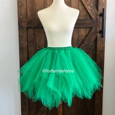 Regular Size Waist (Medium): 23.6-43.3 Inches Plus Size Waist (Xl): 33.4-55.1 Inches Premium Quality: Ultra-Soft Premium Quality Tutu Skirts With Multiple Layers Of Tulle And Includes A Solid Colored Lining. Each Layer Of Tulle Comes In Different Lengths To Give It A Fuller Look, So You Can Also Wear It Under A Dress Or Skirt As A Petticoat To Add More Volume. Stretchy Fit: Our Tulle Tutus Each Come With A Stretchy, Elastic Waistband So That The Tulle Tutus Don’t Feel Tight Or Restrictive. It Al School Spirit Day, Halloween Costume Fun, Spirit Day, Green Tutu, Tutu Skirts, Anime Expo, Tulle Tutu, Fun Run, Tutu Skirt