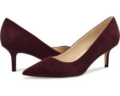 Women's Nine West Arlene | Zappos.com Elegant Fall Court Shoes With 4-inch Heel, Chic Court Shoes With 4-inch Heel For Business Casual, Chic Business Casual Court Shoes With 4-inch Heel, Chic Fitted Kitten Heels For Office, Chic Kitten Heels With Branded Insole For Party, Chic Kitten Heels With Medium Width, High Heel Office Heels With Suede Lining, Office High Heel With Suede Lining, Suede Court Shoes With Reinforced Heel For Office