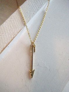 24K Gold Arrow Necklace gold arrow necklace by UrbanTreasureDesign Gold Arrowhead Necklace As A Gift, Gold Arrowhead Necklace Gift, Gold Arrowhead Necklace For Gift, Gold Arrowhead Jewelry Gift, Gold Arrowhead Jewelry For Gift, Adjustable Arrow Jewelry As Gift, Indian Arrow, Gold Arrow, Eagle Mountain